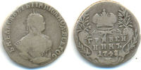 Russland: Grivennik ( 10 Kopeken ).Moskau Elisabeth I, 1741-1761: