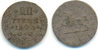 Braunschweig Wolfenbüttel: 4 Pfennig Karl II, 1815-30: -