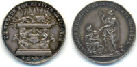 Niederlande: Muiden Stadt: Silbermedaille Frieden von Ryswick.