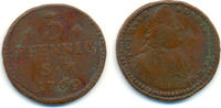 Mainz Bistum: 3 Pfennig Münzstätte Erfurt. Johann Friedrich Karl, 1743-1763: -