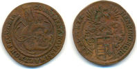 Harz: Rechenpfennig mit Totenkopf. Zellerfeld. Henning Schlüter, 1626-1672: