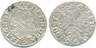 Habsburg: 3 Kreuzer. Mzz. HR für Breslau. Ferdinand II, 1619-1637: