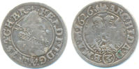 Habsburg: 3 Kreuzer. Mzz. CW für Prag.. Ferdinand II, 1619-1637: