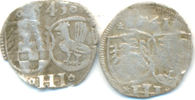 Henneberg: 3 Heller Lot 2 Stück. Schleusingen. Wilhelm V, 1495-1559: