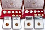 Südafrika Rand Südafrika – 1972 – Rand – 10 Münzen Long-Proof Set – mit rotem Originaletui NGC -