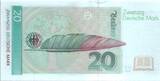 Deutschland 20 DM Deutsche Mark 1993 Ro 304b ZA/A unc Replacement Ersatznote (3A4)