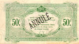 France / Frankreich Eure et Loire 50 Centimes 1917 Annulé