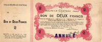 Frankreich  France / Frankreich Solre-le-Chateau 2 Francs 1914 Annulé  250,00 EUR kostenloser Versand