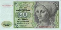 Deutschland 20 DM Deutsche Mark 1960 Ro 264c J/J  50,00 EUR kostenloser Versand