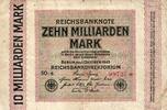 Deutschland 10 Milliarden Mark 1923 Ro 114b FZ:SO BZ:6 5stellig (nicht i... 500,00 EUR kostenloser Versand