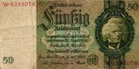 Deutschland 50 Mark 1933 Ro 175a Serie W / (X) Unterdruck Buchstabe fehl... 150,00 EUR kostenloser Versand