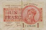 Saarland 1 Saar Franc 1920 Ro 866 Serie F - Mines de la Saar ---K2  55,00 EUR kostenloser Versand