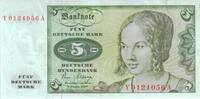 Deutschland 5 DM Deutsche Mark 1980 Ro 285b Y/A Replacement / Ersatznote... 12,00 EUR  zzgl. 3,50 EUR Versand