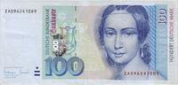 Deutschland 100 DM Deutsche Mark 1996 Ro 310c ZA/D Replacement / Ersatzn... 140,00 EUR kostenloser Versand