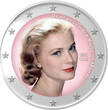 2 Euro Coloured Coin Princess Grace Kelly of Monaco 1929 - 1982