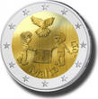 2 EURO 2017 MALTA PEACE COIN CARD -  COMMEMORATIVE COIN