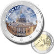 Papa Franciscus and Vatican Euro Colour Coins & Souvenir Banknote Colour AGAB - Set of 3