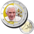 2 Euro Coloured Coin Set of 5 in Presentation Box - Vaticano Popes and Mother Teresa