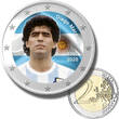 2 Euro Coloured Coin Single box Football Star - Diego Maradona 1960 - 2020