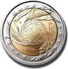 2 Euro Coloured Coin 2022 Estonia Slava Ukraini - Glory to Ukraine