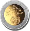 Portugal €2 2020 PORTUGAL 75TH ANNIVERSARY UNITED NATION 2 EURO COIN -