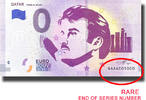 0 EURO SOUVENIR BANKNOTE QATAR TAMIM AL MAJED NUMBER END OF SERIES QAAA 2019-1 Uncirculated