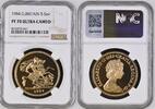 G.BRITAIN 5SOV 1984 Gold Proof £5 Sovereign - NGC PF70 Ultra Cameo - Rare Top Grade! NGC PF 70 ULTRA