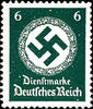 Deutsches Reich Dienstmarken 6 Pfg Parteidienstmarke, waagerechte Gummiriffelung, tadellos postfrisch, gepr. Schlegel D. BPP, Mi. 220.-   ** postfris