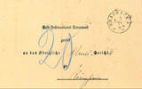 Thurn & Taxis Nachverwendungen  BRAUBACH 1/1 77  - K1, auf austaxiertem Post-Insinuations-Document nach Königstein, innen /Posthorn-Stempel von Braub