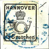 Hannover 1/2 Gr. auf Briefstück, breitrandiges Prachtstück mit Stpl. OSNABRÜCK, gepr. Grobe, Mi. 250.- -