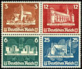 Deutsches Reich 3 Pfg bis 25 Pfg. Herzstück aus OSTROPA-Block, ungebraucht o.G., Mi. 180.- -