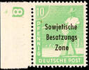 SBZ 10 Pfg mit Druckerzeichen 8, postfrisches linkes Randstück, tadellos, Mi. 150.- -