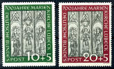 Bundesrepublik Deutschland 10 Pfg und 20 Pfg 700 Jahre Marienkirche, Lübeck, kompletter Satz mit zwei Werten, tadellos postfrisch, Mi. 220.- -