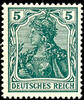 Deutsches Reich 5 Pfg Germania, Kriegsdruck, schwarzopalgrün, postfrisch, tadellose Erhaltung, geprüft Jäschke BPP, Fotoattest Michael Jäschke-Lantelme BPP (2024) in fehlerfreier, postfrischer Erhaltung., Mi. 500.- -