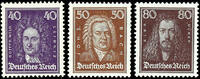 Deutsches Reich 3 Pfennig - 80 Pfennig Berühmte Deutsche, kompletter Satz mit 13 Werten, postfrisch, tadellose Erhaltung, teils signiert Schlegel BPP wie u. a. 30 Pfennig und 50 Pfennig, Mi. 1.200.- -