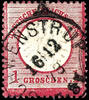 Deutsches Reich 1 Groschen karmin, großer Schild, Plattenfehler III, zentrischer Schleswig-Holstein-K1 SCHWENSTRUP 16/12 73, Fotobefund Sommer BPP sehr gut erhalten, Mi. 400.- + -