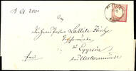 Deutsches Reich 1 Gr. karmin, Plattenfehler H in Deutsche gebrochen (spätes Stadium), auf Brief von STETTIN (K1) nach Eggesin, Mi. 300.- -