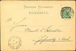 Deutsches Reich 5 Pfg dunkelgrün, tadellos gestempelt als portorichtige EF auf Firmenkarte von Harburg nach Jessnitz, gepr. Gotw. Zenker BPP, Mi. 110.- -