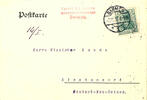 Deutsch-Neuguinea Besonderheiten 1913, MISSIONSKORRESPONDENZ: Postkarte mit 5 Pfg Germania (Abs.-Stempel Pastor Ed. Kriele / Missionsinspektor /Barmen) an Missionar Hauke in Stephansort vom 7.11.13 -