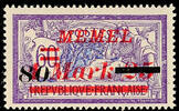 Memel 80 auf 1,25 M auf 60 C mit Aufdruckfehler II tadellos postfrisch, Mi. 80.- -