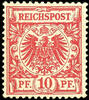 Deutsches Reich 10 Pfennig Krone/Adler, bräunlichrot, postfrisch, Marke ... 199,00 EUR  zzgl. 5,00 EUR Versand