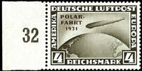 Deutsches Reich 4 Reichsmark Polarfahrt, vom linken Bogenrand, postfrisc... 675,00 EUR  zzgl. 5,00 EUR Versand