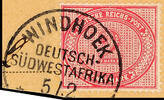 Deutsch-Südwest-Afrika Vorläufer 2 Mark rötlichkarmin, gestempelt 'WINDH... 79,00 EUR  zzgl. 4,50 EUR Versand