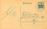  Belgien Stempel  LIEGE LUIK 1E 9 III 1915 , klar auf GA-Karte 5 C., Ortspost mit Zensur GA