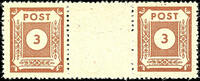 SBZ 3 Pfennig Ziffern, lebhaftorangebraun, wagerechtes Zwischenstegpaar,... 329,00 EUR  zzgl. 5,00 EUR Versand