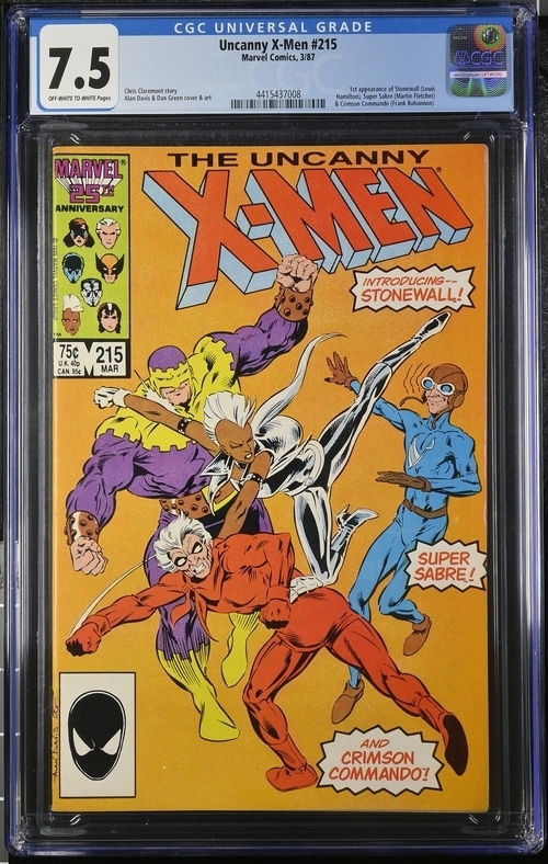 アメコミリーフ Uncanny X-Men #213 CGC 7.5 UNCANNY X-MEN #213 Newsstand CGC 7.5 Jan 1987 Wolverine vs