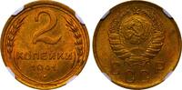 USSR 2 Kopecks 1941 Soviet Union, 2 Kopecks, 1941 year, NGC, MS 64 MS 64 100,00 EUR  zzgl. 10,00 EUR Versand