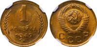 USSR 1 Kopeck 1949 Soviet Union, 1 Kopeck, 1949 year, NGC, MS 66 MS 66 89,00 EUR  zzgl. 10,00 EUR Versand