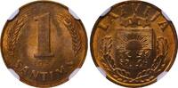 Latvia 1 Santims 1937 Latvia, 1 Santims, 1937 year, Copper, NGC, MS 64 R... 140,00 EUR  zzgl. 10,00 EUR Versand