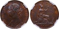 1 Farthing 1881 United Kingdom United Kingdom, 1 Farthing, 1881 year, Bronze, NGC, AU 55 BN AU 55 BN